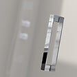 KASSANDRA - Paroi de douche fixe + Porte coulissante GLASÉ 130 cm Paroi latérale : 76 - 79 cm - vignette