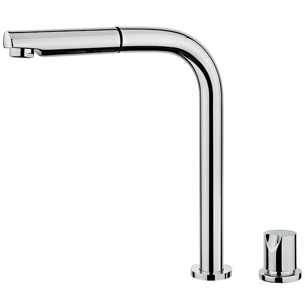 ESSEBAGNO - Magic mitigeur évier chromé escamotable extractible 2 trous 'spécial fenêtre' - large