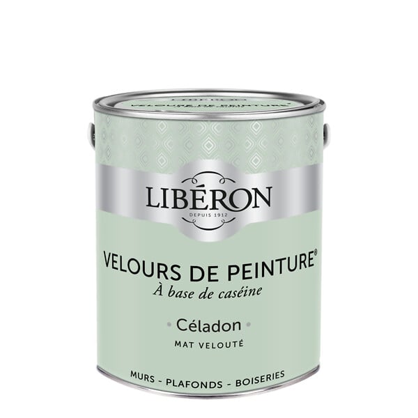 LIBERON - Peinture murale velours - Caséine - Céladon - Mat - 2,5L - large