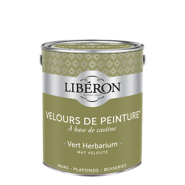 LIBERON - Peinture murale mate veloutée - Vert Herbarium - 2,5L - large
