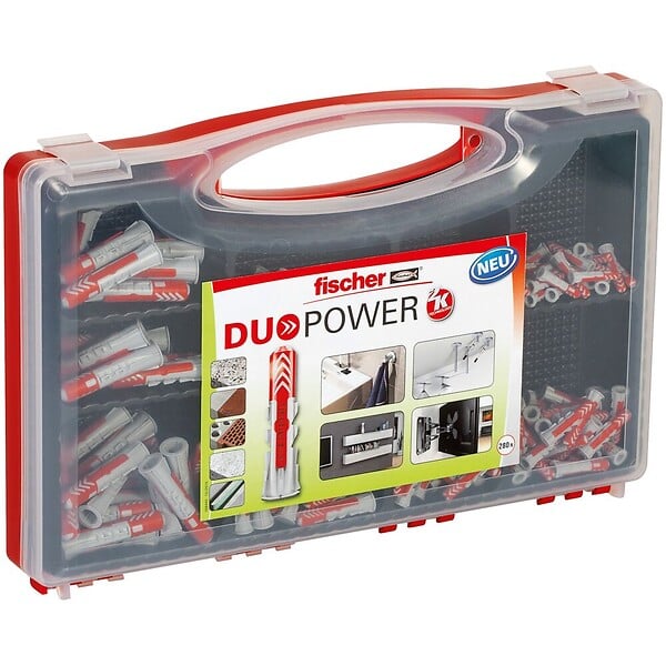FISCHER - Redbox Cheville tous matériaux DuoPower - Boite de 280 - large