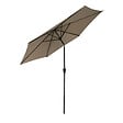 HAPPY GARDEN - Parasol droit HAPUNA rond 2,70m de diamètre taupe - vignette
