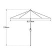 HAPPY GARDEN - Parasol droit HAPUNA rond 2,70m de diamètre taupe - vignette