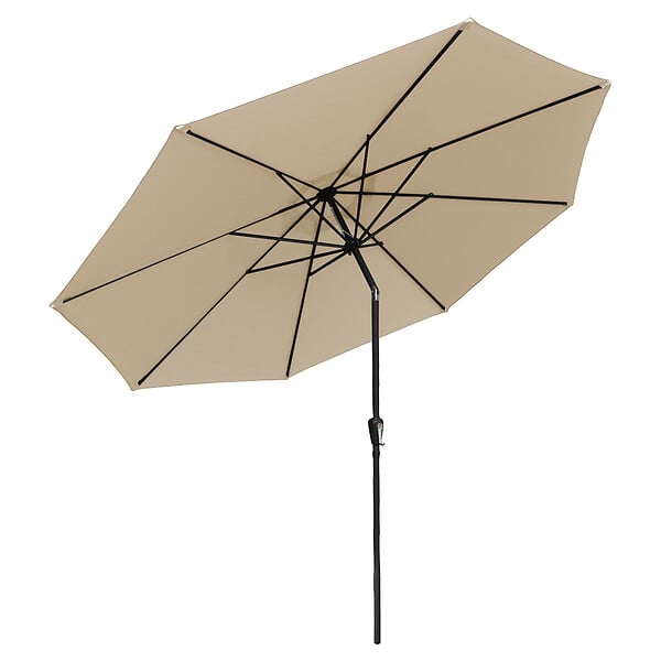 HAPPY GARDEN - Parasol droit HAPUNA rond 3,30m de diamètre beige - large