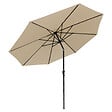 HAPPY GARDEN - Parasol droit HAPUNA rond 3,30m de diamètre beige - vignette
