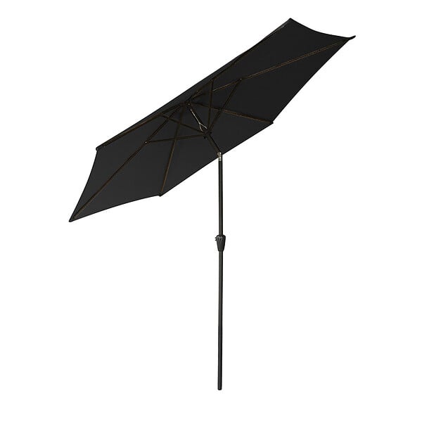 HAPPY GARDEN - Parasol droit HAPUNA rond 2,70m de diamètre noir - large