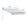 HAPPY GARDEN - Store banne SAULE 2,5 × 2m - Toile anthracite et structure grise - vignette