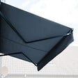 HAPPY GARDEN - Store banne SAULE 2,95 × 2,5m avec semi-coffre - Toile anthracite et structure grise - vignette