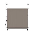 COTE STORE - Store à projection autoportant sans perçage 250 x 150 cm - Terrasse ou balcon - Taupe - vignette
