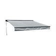 HAPPY GARDEN - Store banne SAULE 3,5 × 3m avec semi-coffre - Toile grise et structure grise - vignette