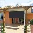 COTE STORE - Store vertical 1,8 x 2,5 m enrouleur extérieur terrasse ou balcon - Armature Blanc laqué - Toile Gris anthracite - vignette