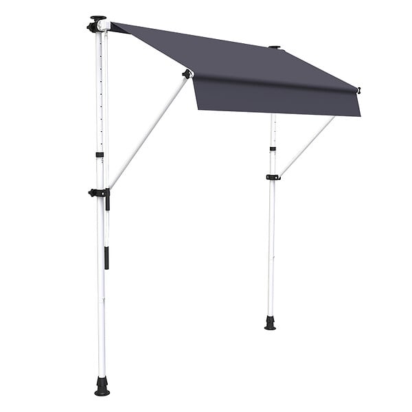 COTE STORE - Store à projection autoportant sans perçage 300 x 150 cm - Terrasse ou balcon - Gris anthracite - large