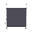 COTE STORE - Store à projection autoportant sans perçage 300 x 150 cm - Terrasse ou balcon - Gris anthracite - vignette