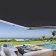 COTE STORE - Store banne coffre intégral 4 x 3,5 m motorisé et manuel extérieur pour terrasse - Gris anthracite - vignette