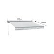 HAPPY GARDEN - Store banne SAULE 2,95 × 2,5m avec semi-coffre - Toile grise et structure grise - vignette