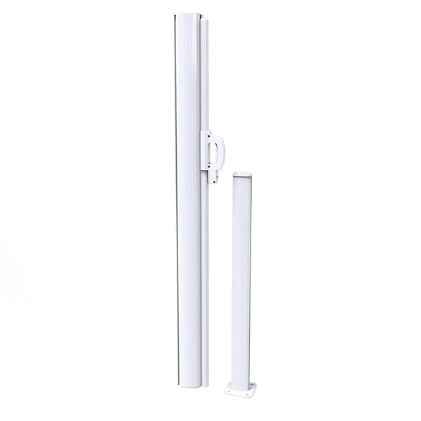 COTE STORE - Stores latéral paravent 1,6 x 3,5 m extérieur brise vue pour terrasse - Armature blanc - Toile Dune - large