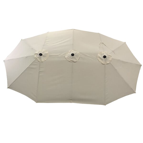 HAPPY GARDEN - Parasol double 2,7x4,6m LINAI beige - large