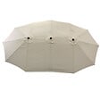 HAPPY GARDEN - Parasol double 2,7x4,6m LINAI beige - vignette