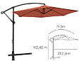 CHALET & JARDIN - Parasol Déporté Rond Collioure  - Terre Cuite - vignette