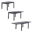 HAPPY GARDEN - Salon de jardin VENEZIA extensible 132/264 en aluminium anthracite - 10 places - vignette
