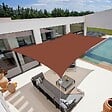 COTE STORE - Voile d'ombrage 5 x 3 m rectangulaire 280g/m² - Haute densité résistante au vent - Tissu micro-aéré - Terracotta - vignette