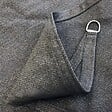 COTE STORE - Voile d'ombrage 3 x 4 x 5 m triangulaire 280g/m² - Haute densité résistante au vent - Tissu micro-aéré - Gris - vignette