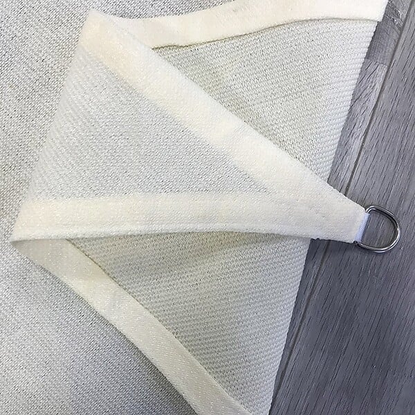 COTE STORE - Voile d'ombrage 4 x 5 x 6 m triangulaire 280g/m² - Haute densité résistante au vent - Tissu micro-aéré - Écru - large