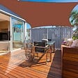 COTE STORE - Voile d'ombrage 3 x 3 m carré 280g/m² - Haute densité résistante au vent - Tissu micro-aéré - Terracotta - vignette
