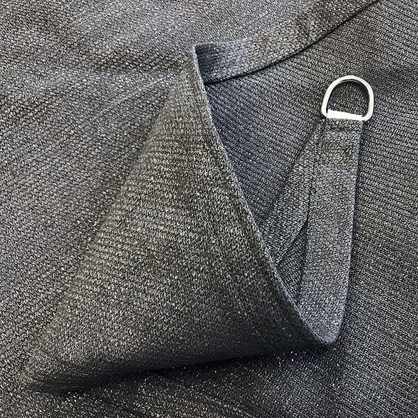 COTE STORE - Voile d'ombrage 5 x 5 m carré 280g/m² - Haute densité résistante au vent - Tissu micro-aéré - Gris - large