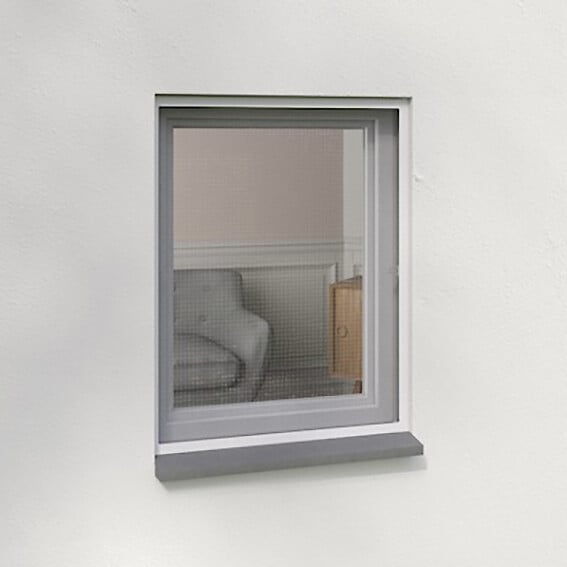 MOUSTIKIT - Moustiquaire fixe aluminium - Blanc - L130xH150cm - large