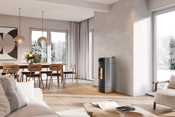 INVICTA - Poêle à granulés Lodi 10 - Connexion Wifi - Gris - 9,5 kW - large