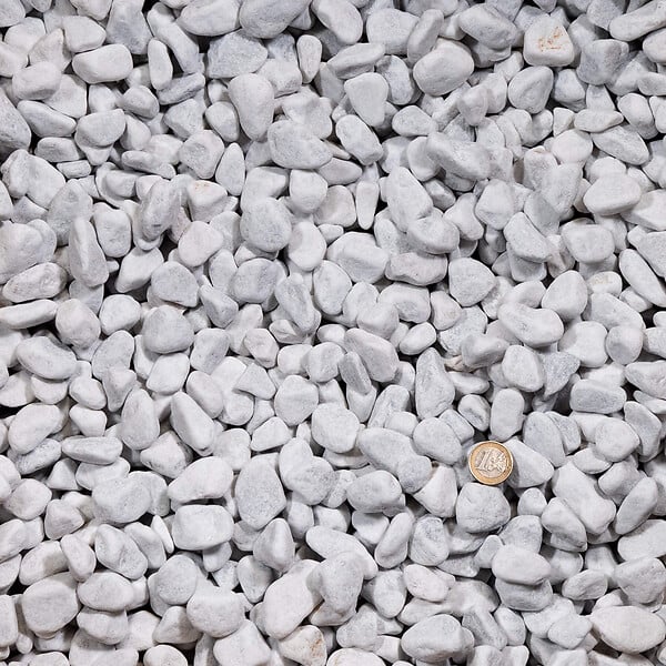 RO'MA NATURE - Galet Marbre Blanc Carrare 15-25 mm - Lot de 10 sacs de 20 kg (3 m²) - large