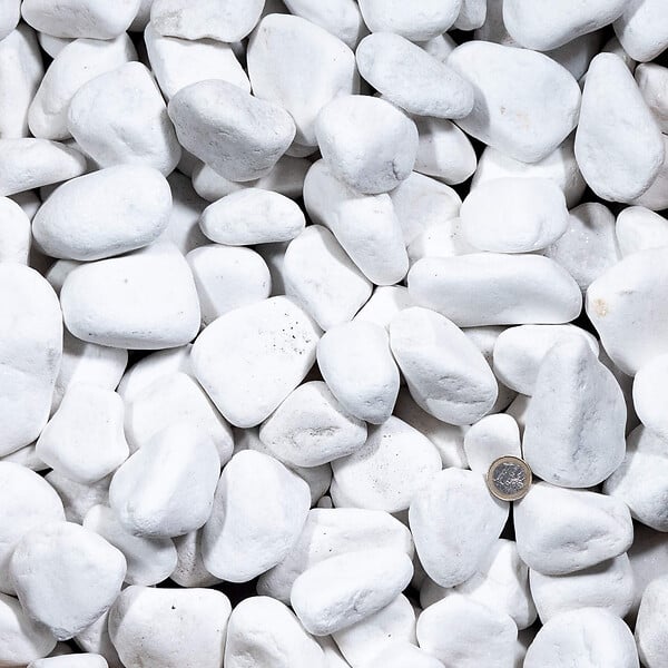 RO'MA NATURE - Galet Blanc Pur 40-60 mm - Lot de 10 sacs de 20 kg (2 m²) - large