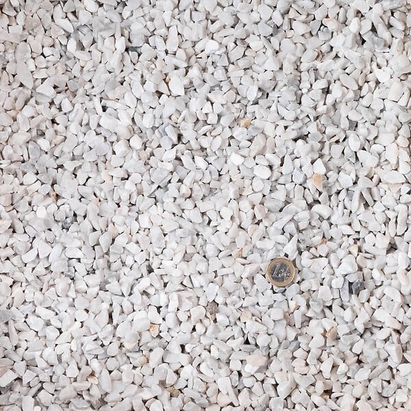 RO'MA NATURE - Gravier Marbre Blanc Carrare 8-12 mm - Lot de 25 sacs de 20 kg (10 m²) - large