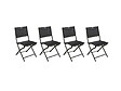 HESPERIDE - Lot de 4 Chaises de jardin pliante métal Modula Gris Anthracite / Graphite - Hesperide - vignette
