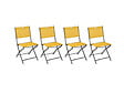 HESPERIDE - Lot de 4 Chaises de jardin pliante métal Modula Moutarde/Graphite - Hespéride - vignette