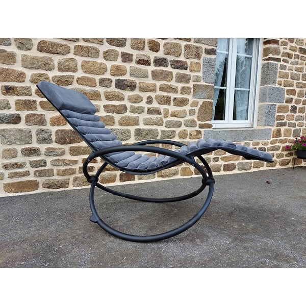 KETER - bain de soleil à bascule swing luxe monaco - gris - 14-700871 - large
