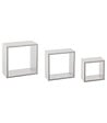 5 FIVE SIMPLY SMART - Lot de 3 Étagères murales flottantes Cubes coloris Blanc Fixations invisibles - vignette