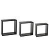 5 FIVE SIMPLY SMART - Lot de 3 Étagères murales flottantes Cubes coloris Noir Fixations invisibles - vignette