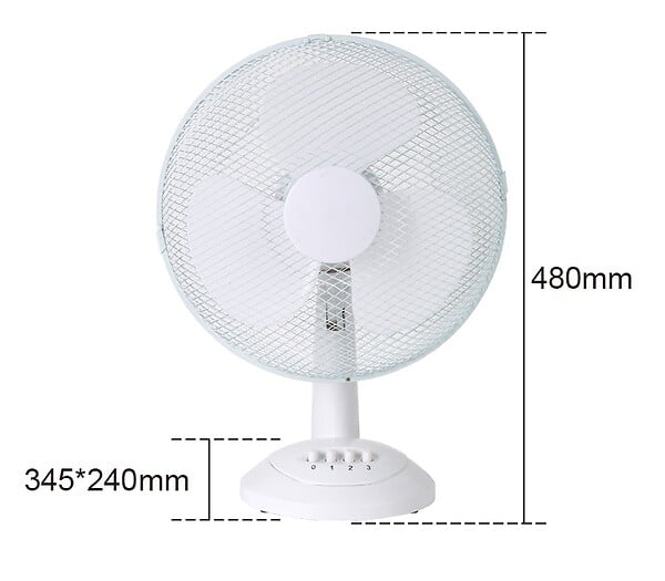 Ventilateur de table - 30cm - 40W - large