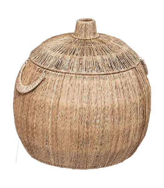 ATMOSPHERA - Set de 2 Paniers de rangement en Jute avec couvercle - large