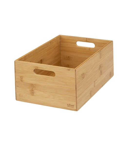 5 FIVE SIMPLY SMART - Lot de 3 Boites de rangement rectangles en Bambou - large