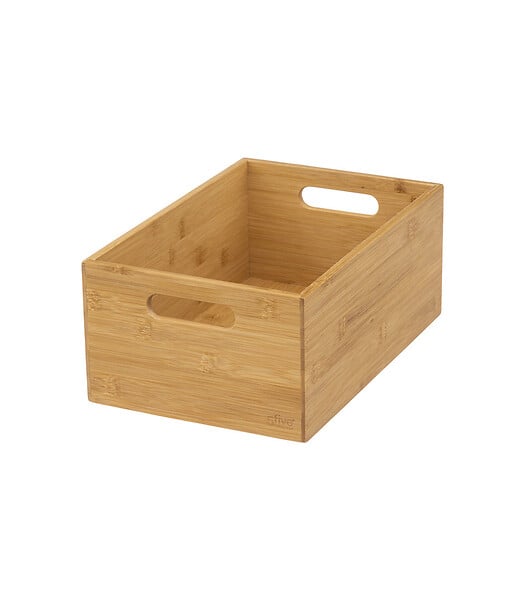 5 FIVE SIMPLY SMART - Lot de 3 Boites de rangement rectangles en Bambou - large