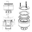 STANO - Option de remplacement : Bonde verticale pour receveur MADISON ELITE et QUORE - vignette