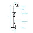 AURLANE - Colonne de douche Thermostatique finition Noire Mate - 133x28x52 cm - MOLLY BLACK - vignette