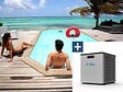 HABITAT ET JARDIN - Piscine Bois Cordoue 3.48 X 2.15 X 1.18 M et Mini Pompe À Chaleur 3.4kw - Métal - Gris Foncé - vignette