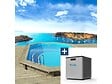 HABITAT ET JARDIN - Piscine bois " Miami 120  " - 4.86 x 3.36 x 1.20 m + Mini pompe à chaleur 3.5kW - Métal - Gris - vignette