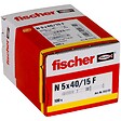 FISCHER - Cheville à frapper N 5x40- 15 F avec collerette épaisse et clou - vignette