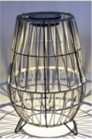 GALIX - Lampe solaire décorative - Polyéthylène - Blanc - 20lm - large