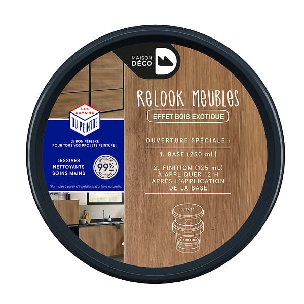 MAISON DECO - Peinture Relook Meubles - Effet Bois Exotique - 0,375 L - large